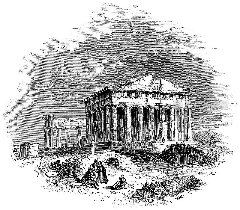 希腊雅典卫城的帕台农神庙，公元前5世纪