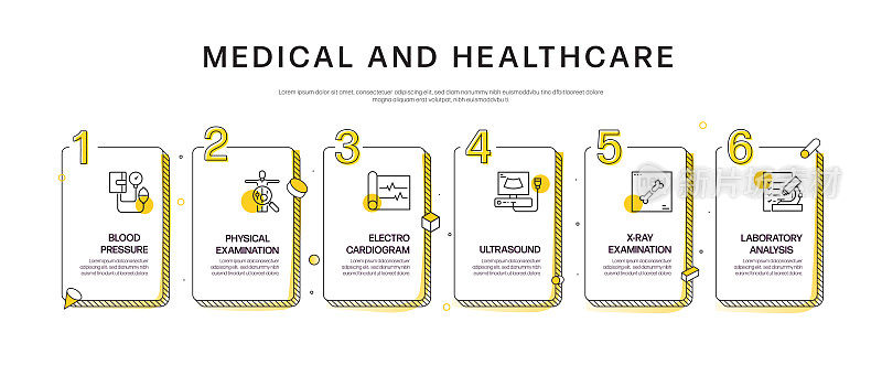 医疗保健和医疗概念信息图设计矢量插图