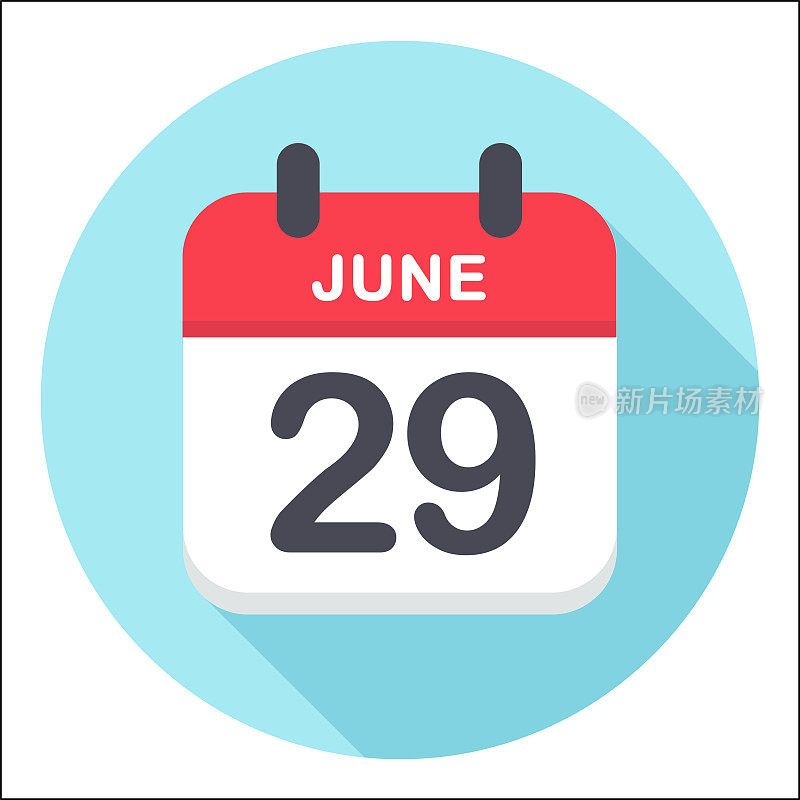 6月29日-日历图标-圆形
