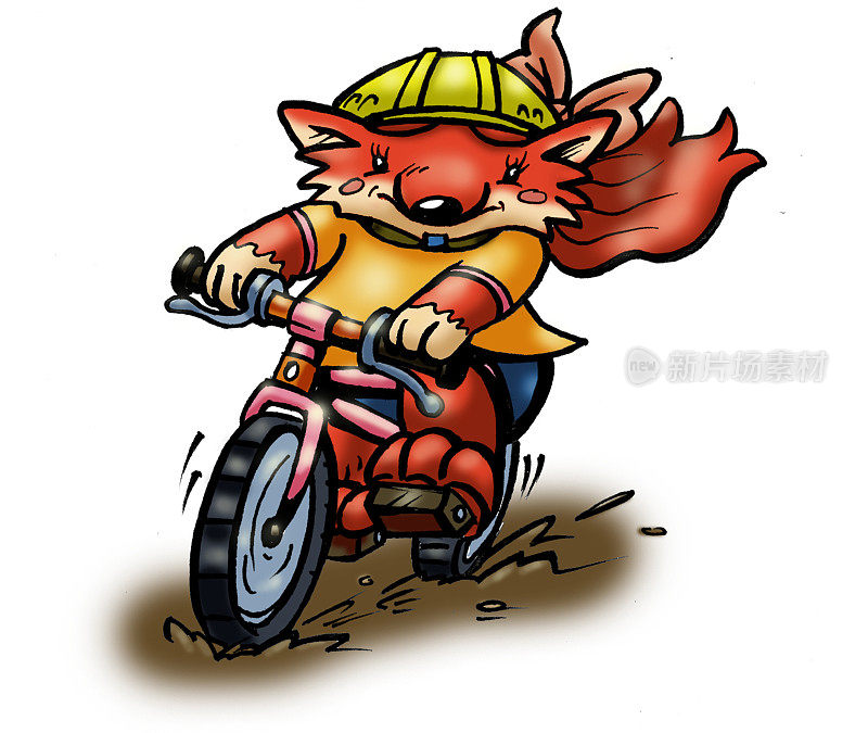 狐狸骑自行车