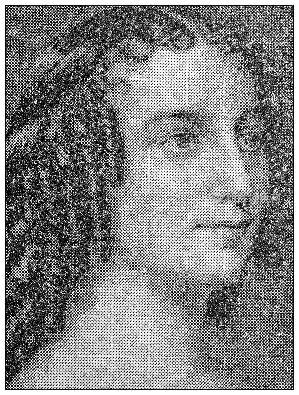 著名人物的古式肖像:安娜・科拉(奥格登)(莫瓦特)里奇