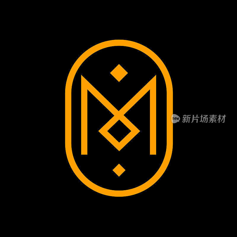 字母M标志