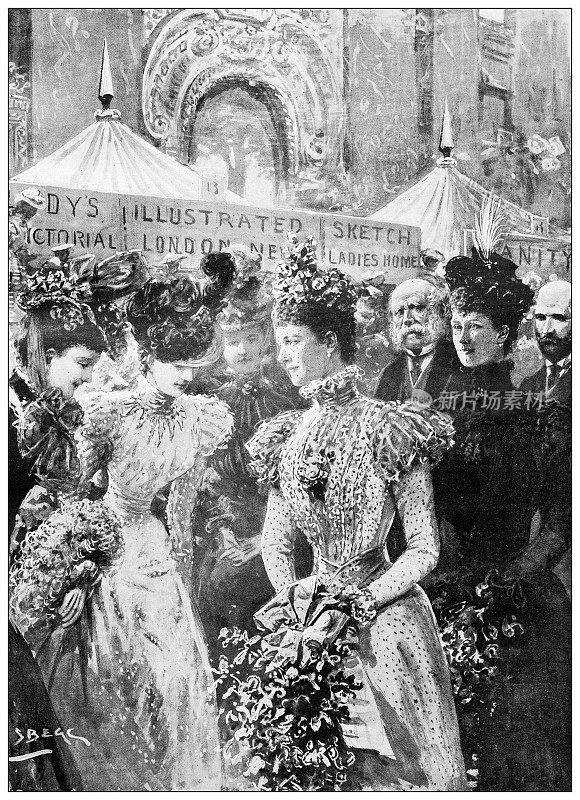 英国杂志上的古董图片:威尔士王妃，1898年