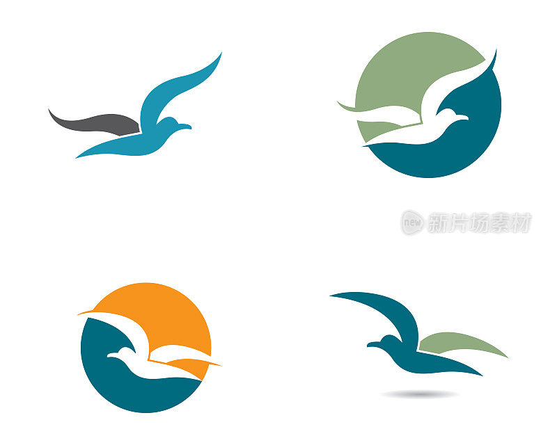 海鸥符号插图设计