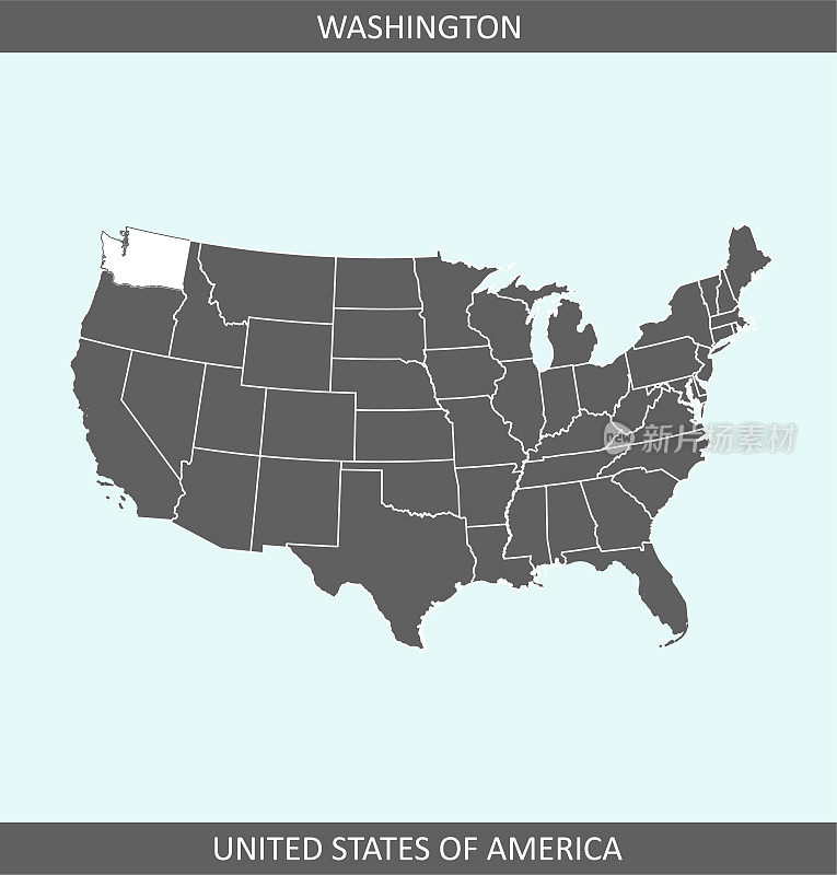 华盛顿美国地图