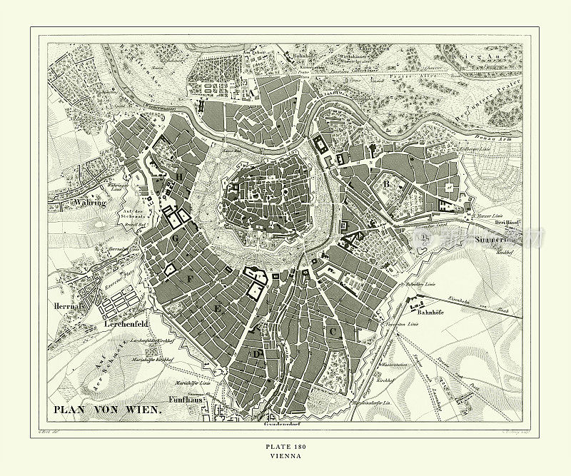 雕刻古董，维也纳雕刻古董插图，1851年出版