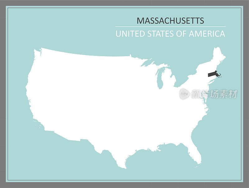 美国马萨诸塞州地图可下载