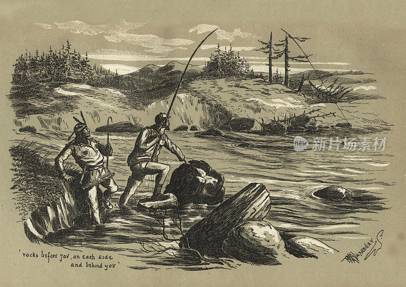19世纪维多利亚时期的体育运动，在拉布拉多钓鲑鱼