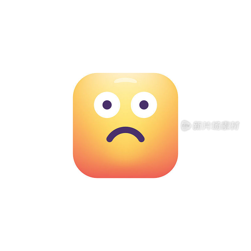 Emoticon设计立方体形状颜色渐变