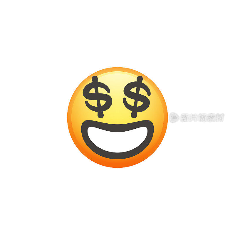 Emoticon裁剪设计元素可爱和色彩渐变