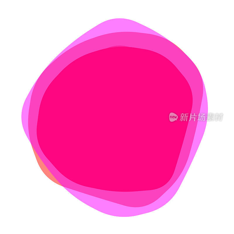 不均匀的纯紫色粉红色堆砌的多个圆角圆点，透明
