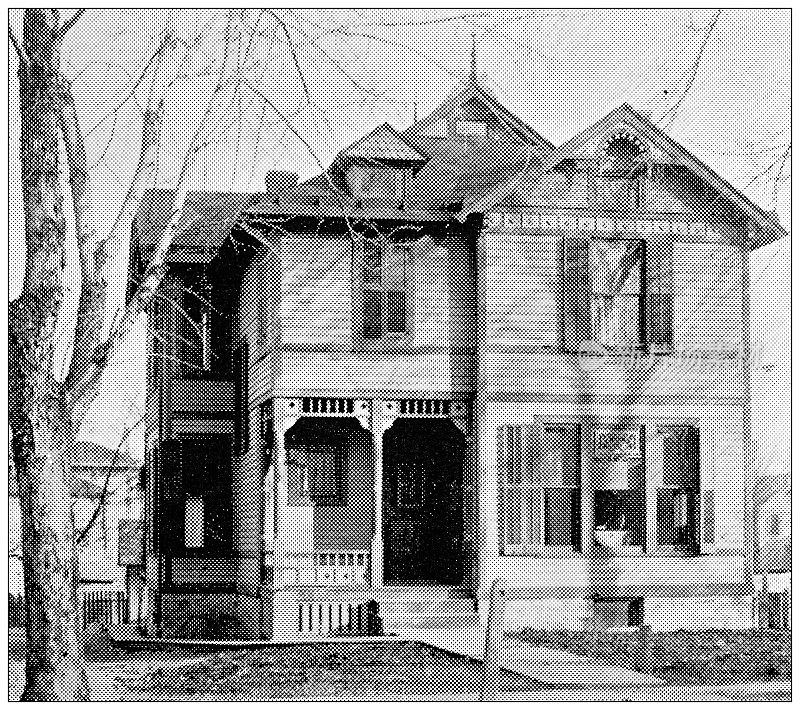 来自堪萨斯州劳伦斯的古董照片，1898年:住宅建筑外观