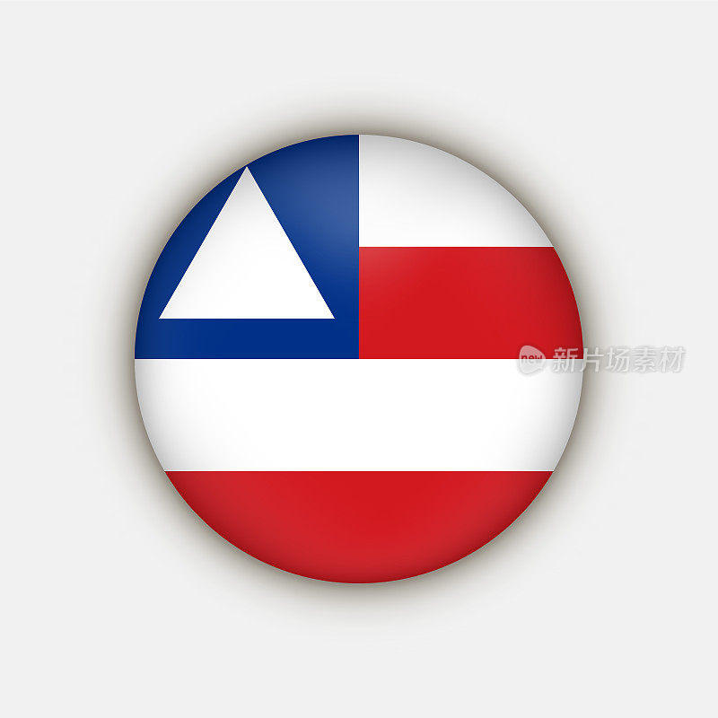 巴伊亚州旗，巴西州。矢量插图。