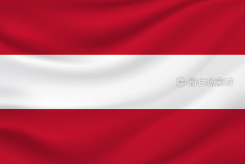 奥地利国旗。向量