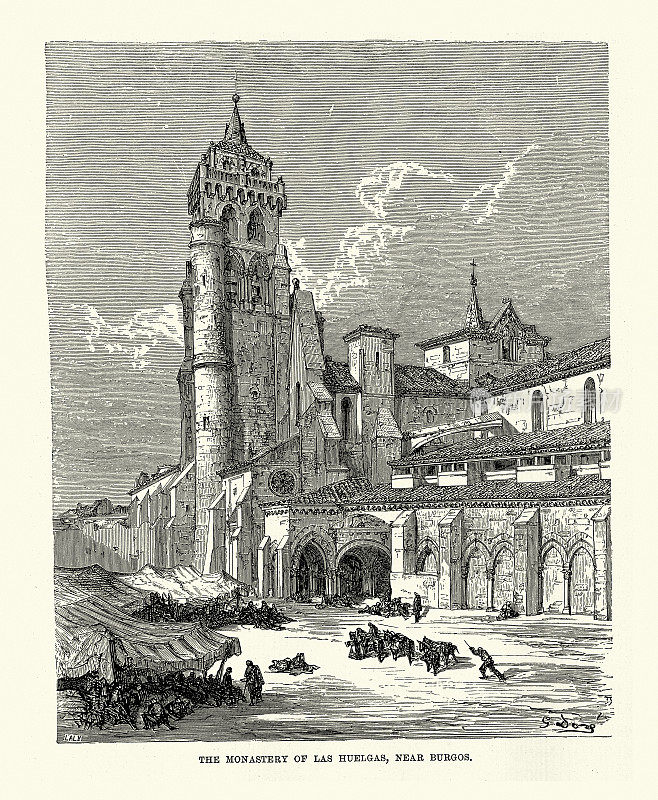 韦尔加斯修道院是西多会修女的修道院，位于西班牙布尔戈斯附近，19世纪由古斯塔夫・多雷绘制