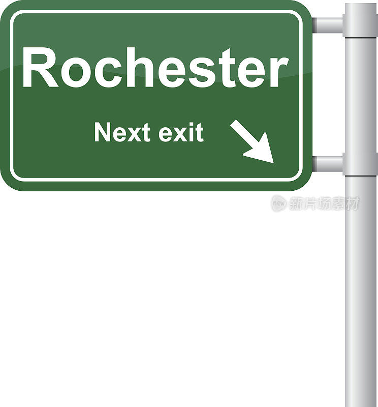 罗切斯特下一个出口绿色信号向量