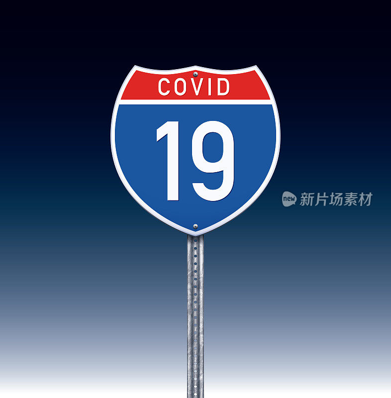 COVID-19美国州际交通标志