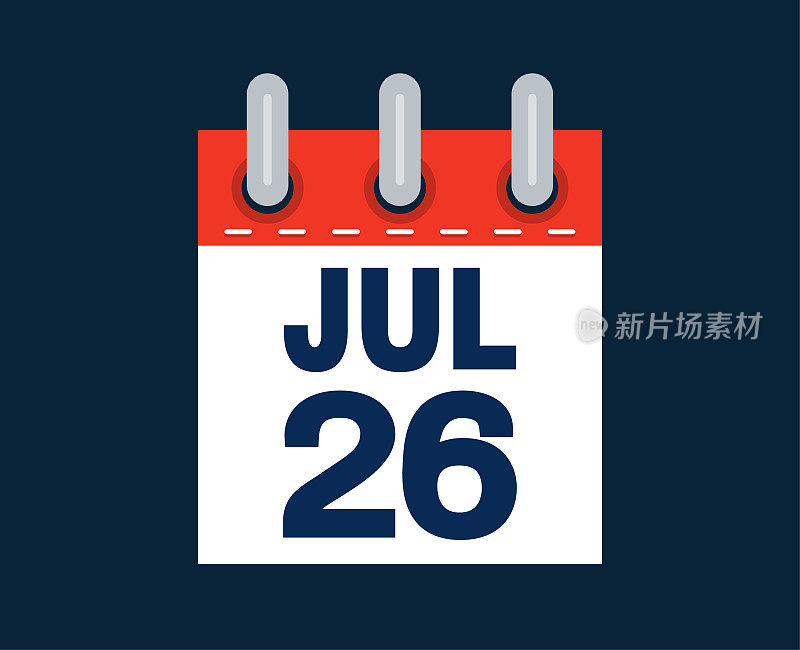 这个月的公历日期是7月26日