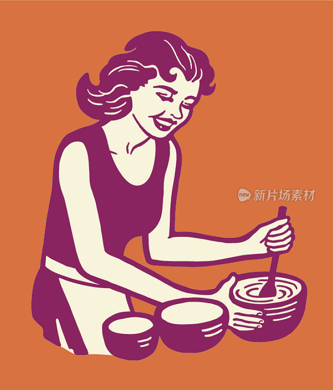 女人做饭