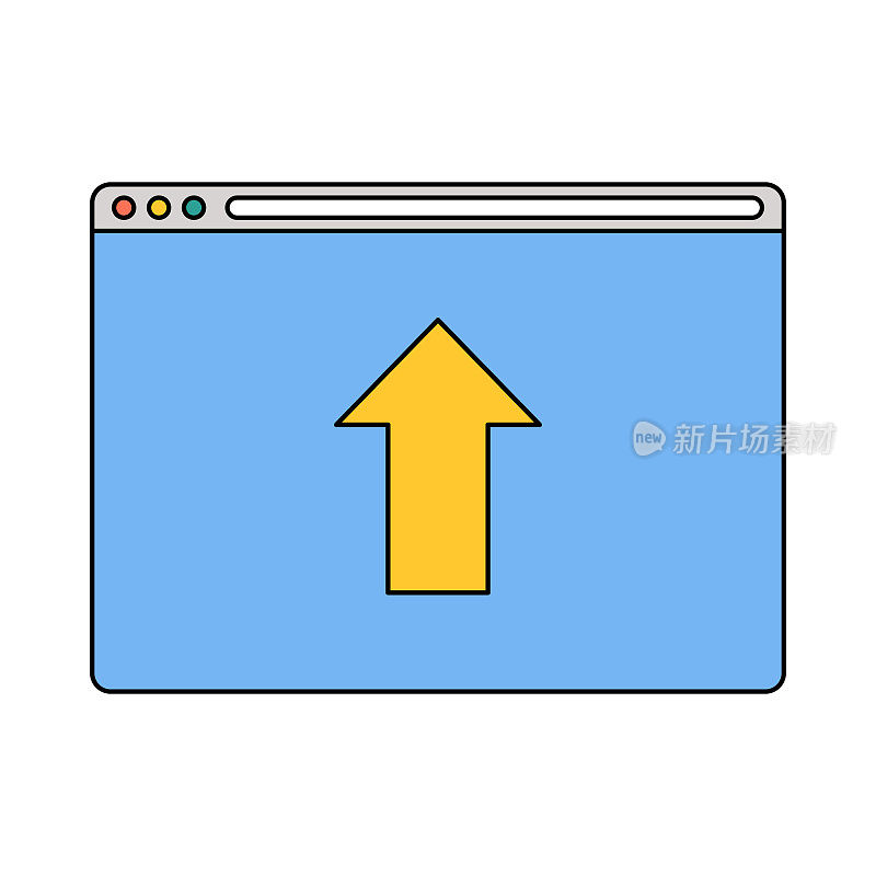 网页浏览器箭头符号下载上传