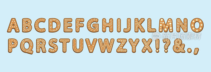 字母姜饼曲奇。