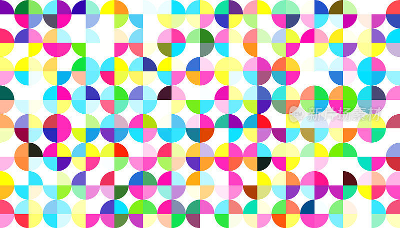 抽象的无缝彩色形状图案