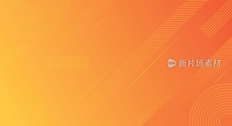 抽象的圆形和线条图案的彩色艺术品。