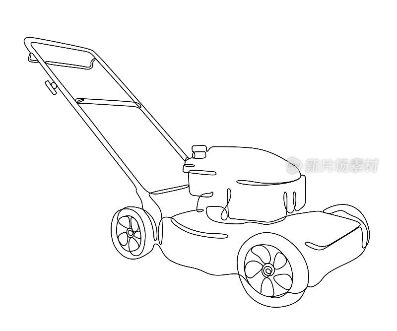 割草机单线绘制与可编辑的笔画
