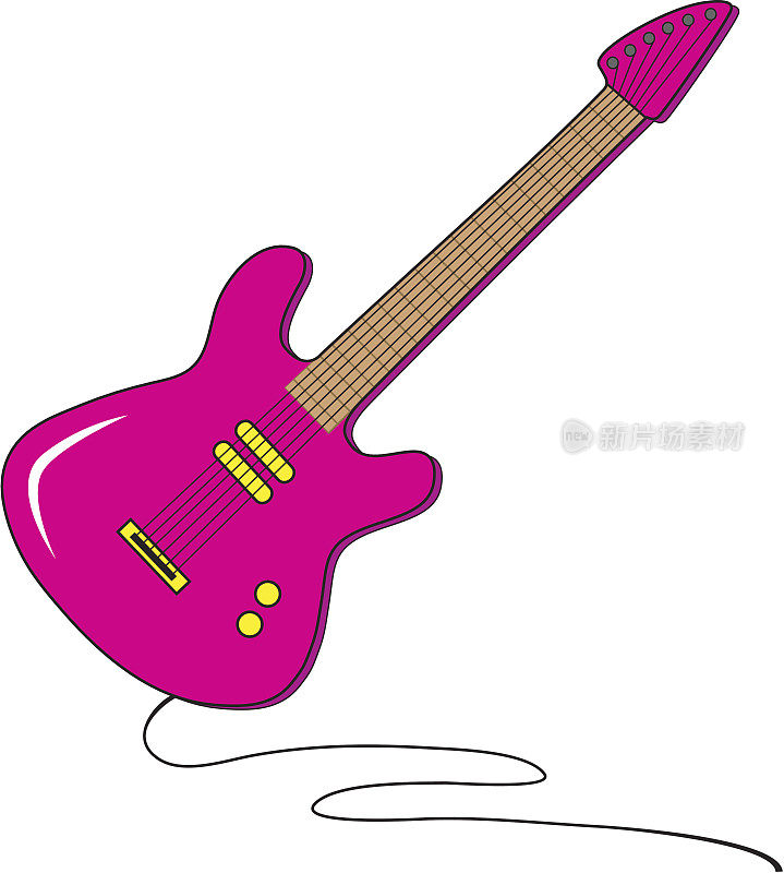 粉红色的吉他