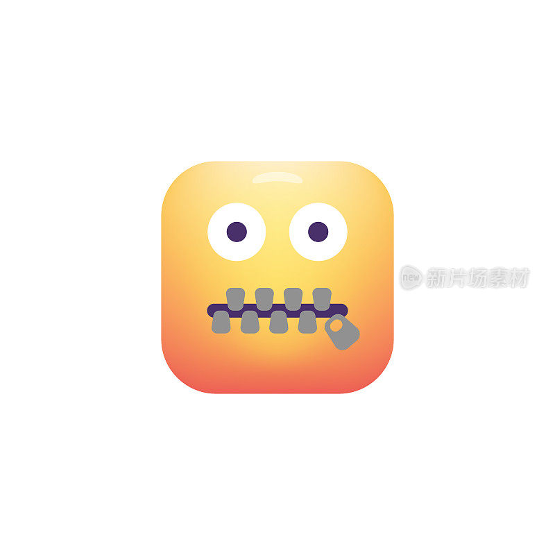 Emoticon设计立方体形状颜色渐变