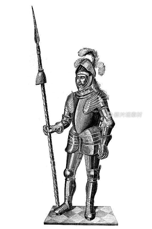 16世纪初法国骑士的盔甲