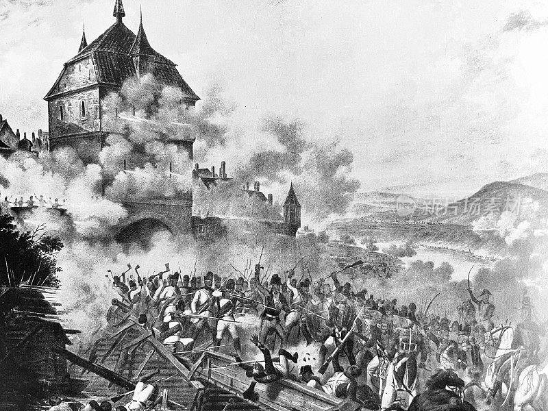 斯图加特，奥地利和法国之间的坎斯塔特桥之战，1796年