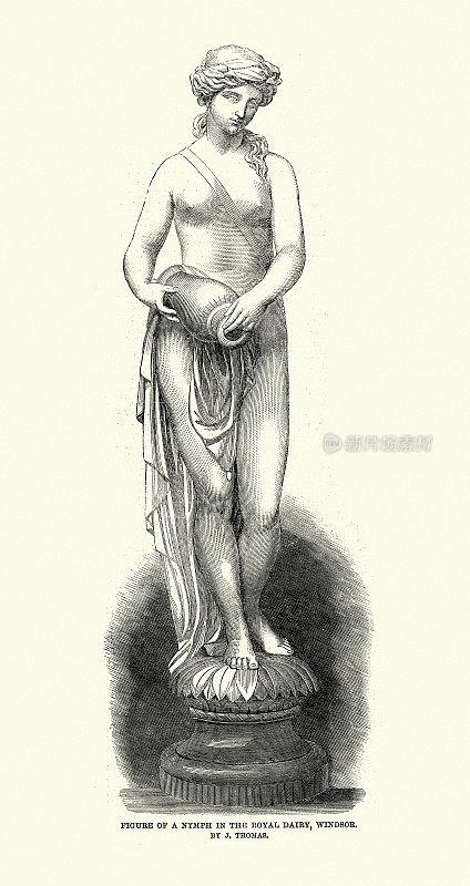 维多利亚时代的仙女雕像，皇家奶牛场，1861年，19世纪温莎