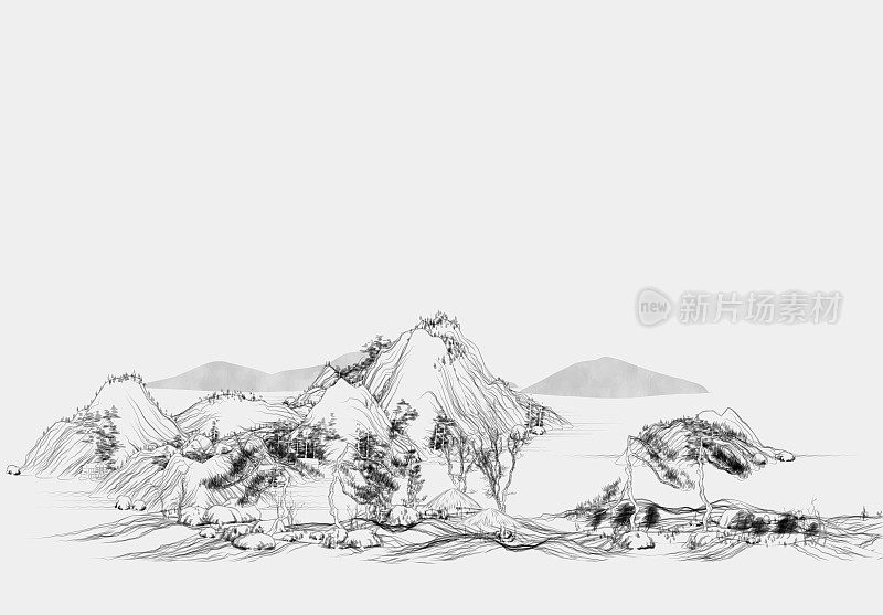中国山水画的载体，山水画