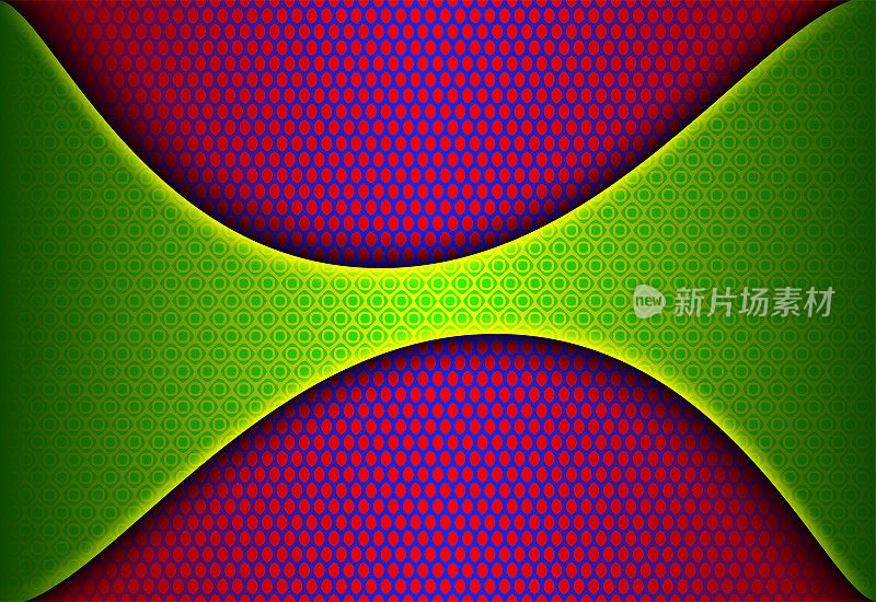 高对比度的蓝色企业和绿色光泽抽象科技旗帜动态纹理几何元素