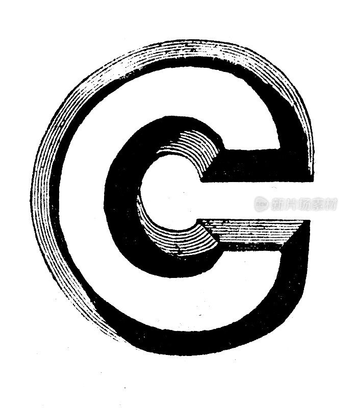 古董古董字母C