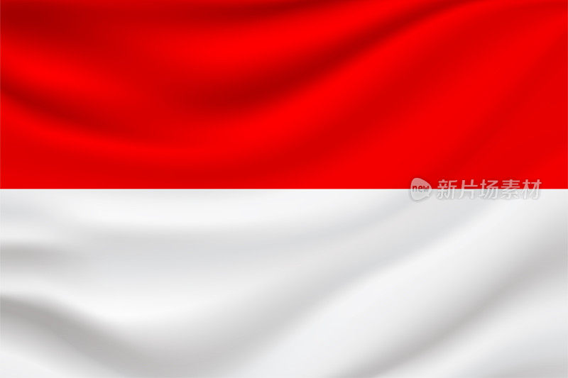 印尼国旗。向量