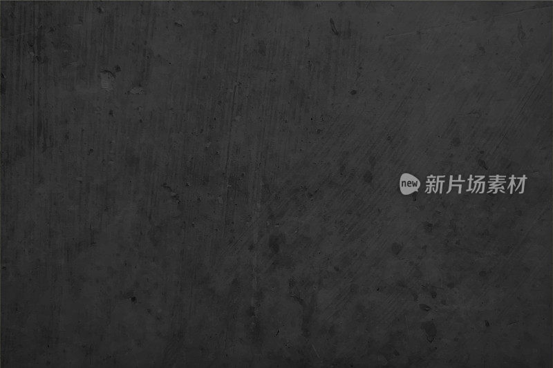 黑色、灰色、颜色粗糙、磨损、凌乱、划伤的黑板或书写板岩或花岗岩一样有纹理效果的垃圾水平背景，即空白和空洞