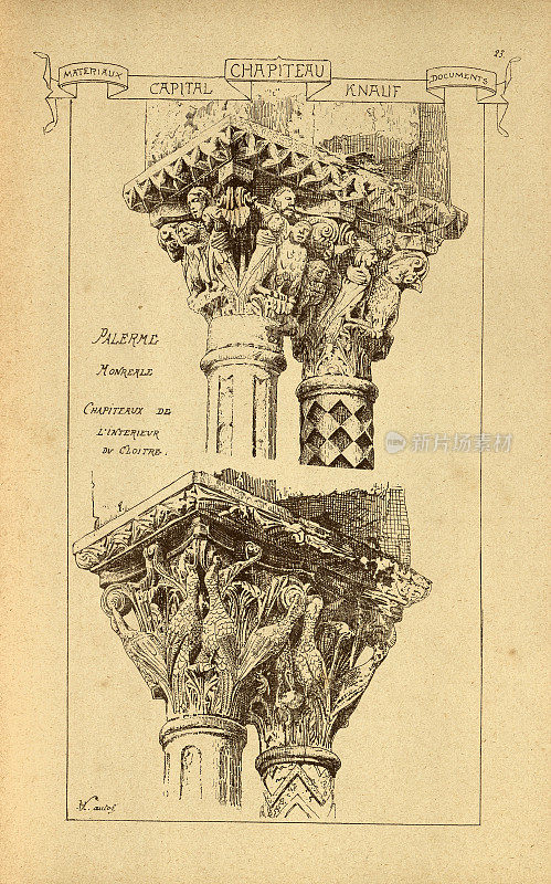 建筑柱头，建筑史，装饰和设计，艺术，维多利亚，19世纪