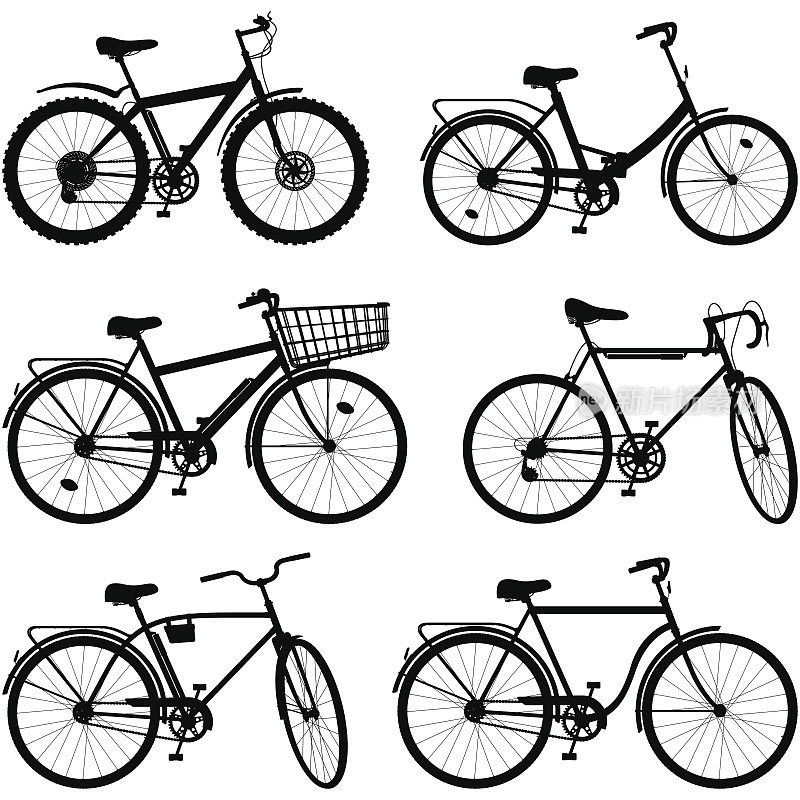 向量自行车象形图集合2