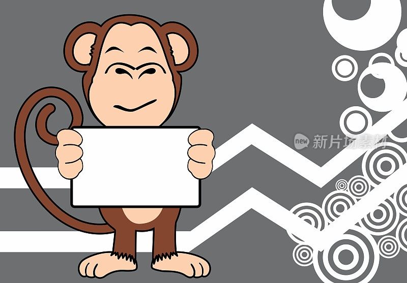 搞笑的猴子表情卡通背景9