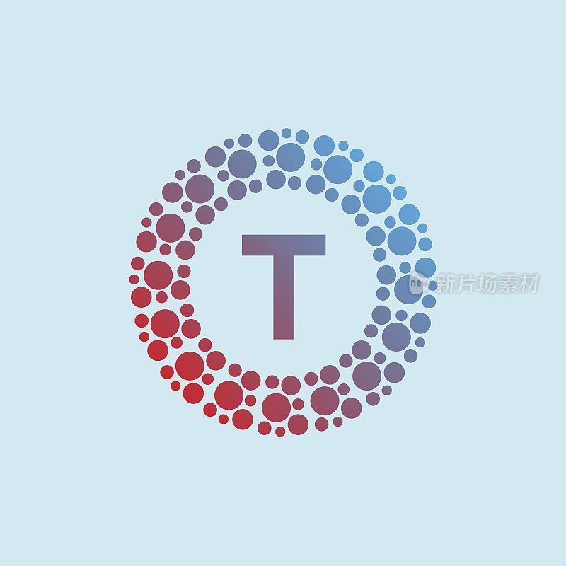分子首字母T图标设计