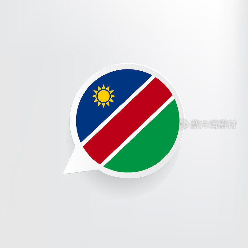 纳米比亚国旗演讲泡沫