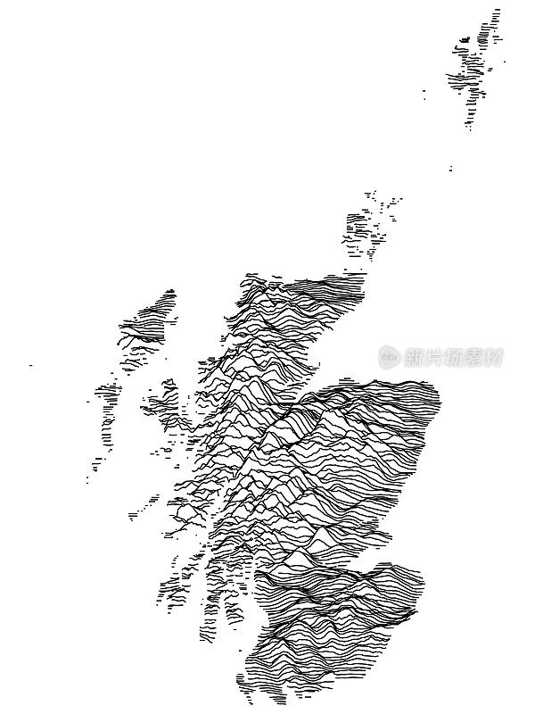 苏格兰地形图