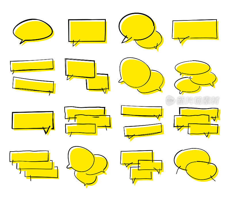 演讲泡泡卡通风格