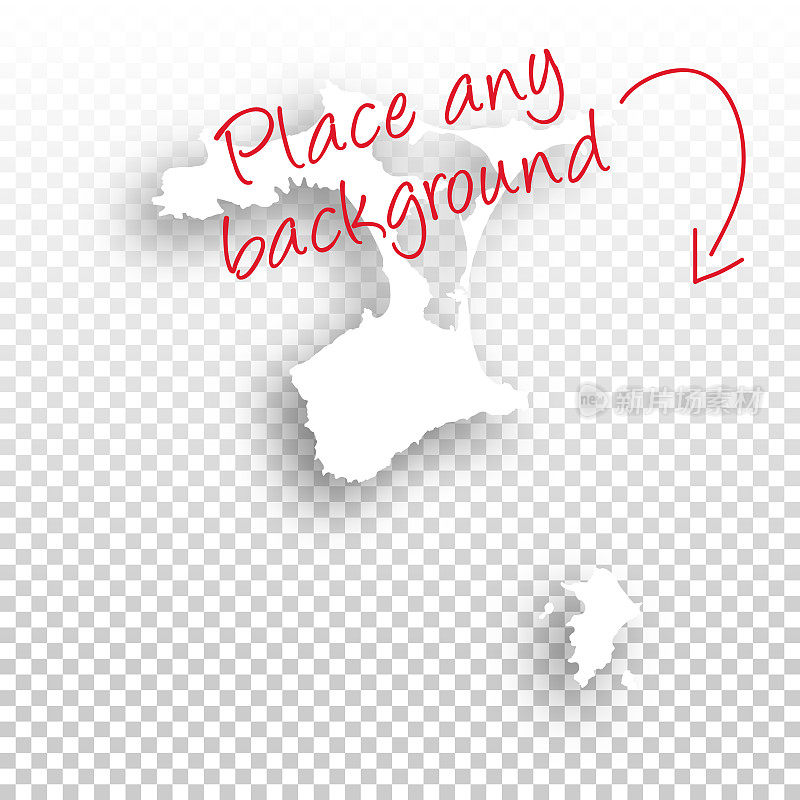 查塔姆群岛地图设计-空白背景