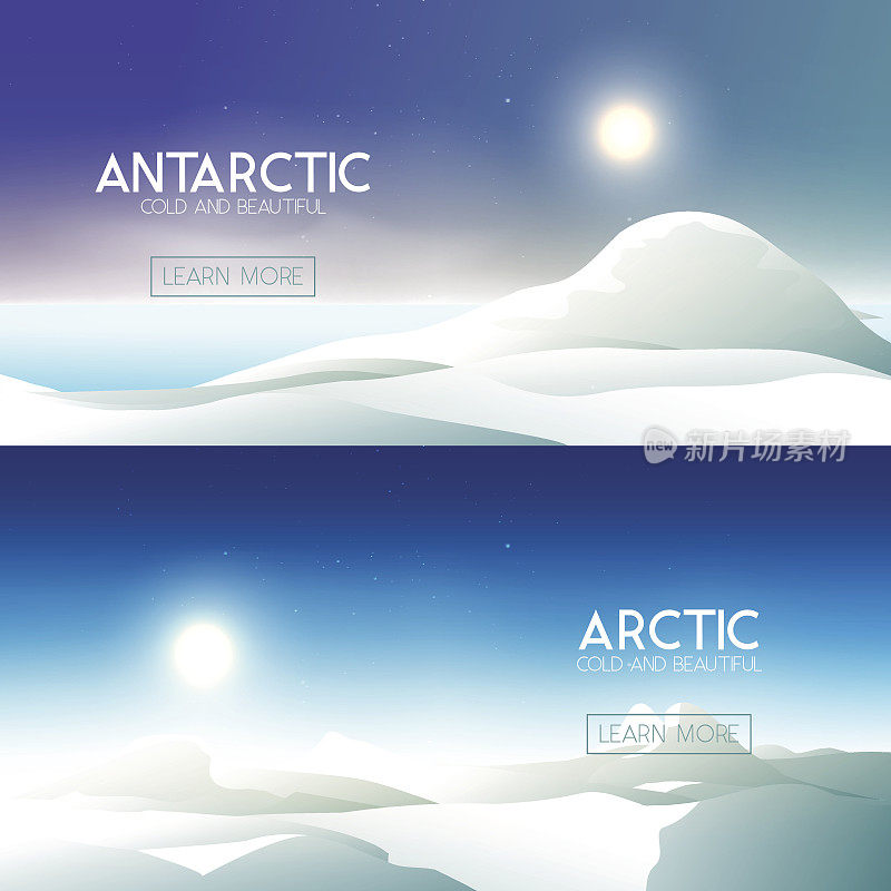 北极和南极旗帜