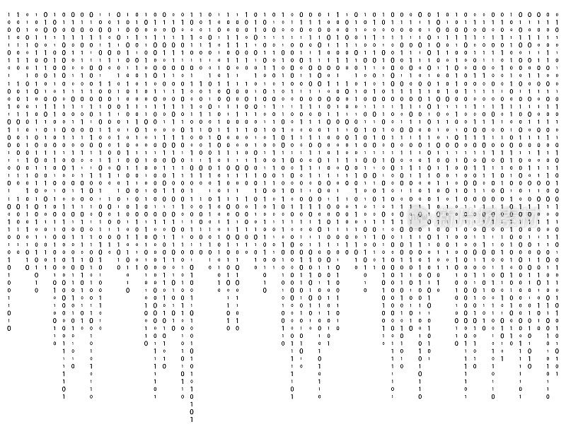 二进制编码零一矩阵白色背景美丽的横幅壁纸