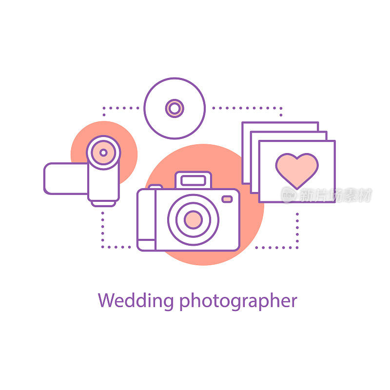 婚礼摄影师和摄像师图标