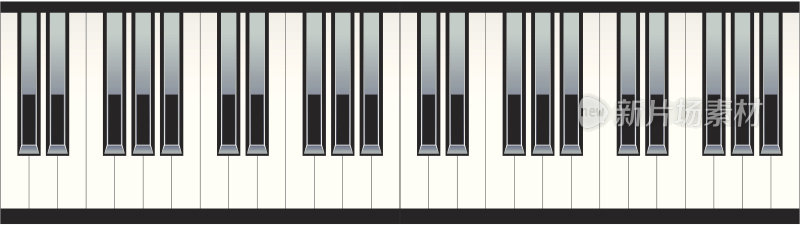 钢琴键-向量